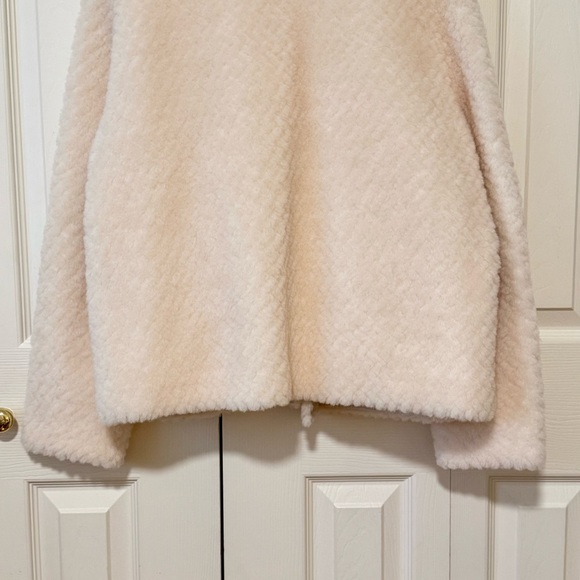 Cream Fuzzy Button-Front Jacket - Picture 11 of 13